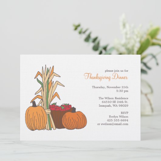 秋の収穫の招待 招待状 (スタンド正面)