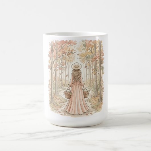 秋の収穫の散歩 コーヒーマグカップ (中央)