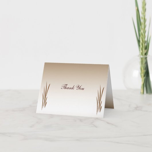 秋の収穫の結婚式は感謝していしています サンキューカード (正面)