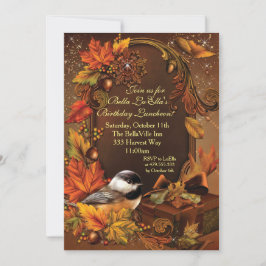 秋の収穫の誕生祝いの招待状 招待状