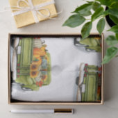 秋の収穫をグリーントラックティッシュペーパー 薄葉紙 (ギフト)