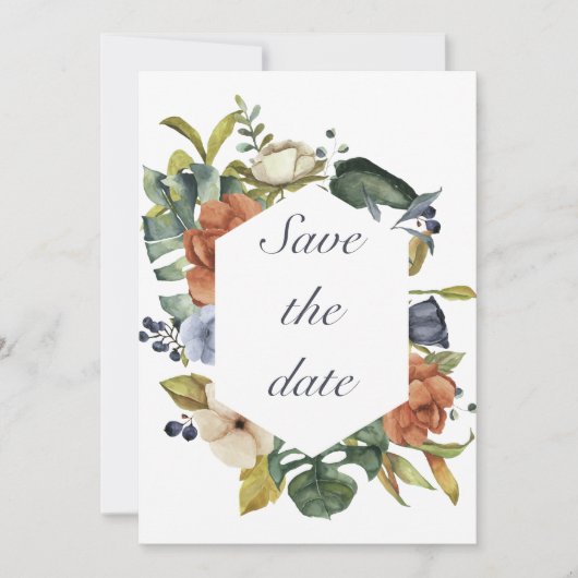 秋の収穫をテーマにしたもの 招待状 (正面)