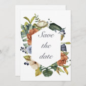 秋の収穫をテーマにした 招待状 (正面/裏面)