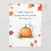 秋の収穫カボチャのはがき ポストカード (正面)