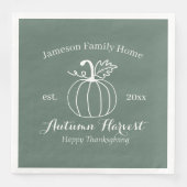 秋の収穫カボチャファミリーサンクスギビング (正面)