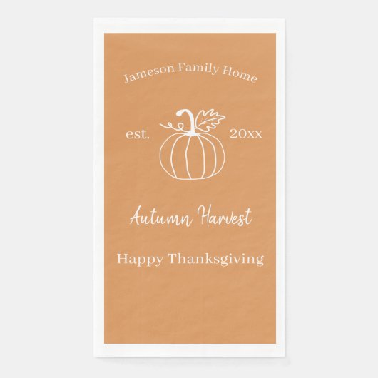 秋の収穫カボチャファミリーサンクスギビング (正面)