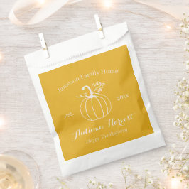 秋の収穫カボチャファミリーサンクスギビング フェイバーバッグ