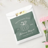 秋の収穫カボチャファミリーサンクスギビング フェイバーバッグ (封をした状態)