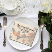 秋の収穫カボチャ写真QRコード オールインワン招待状