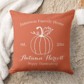 秋の収穫カボチャ家族感謝祭O クッション (ブランケット)