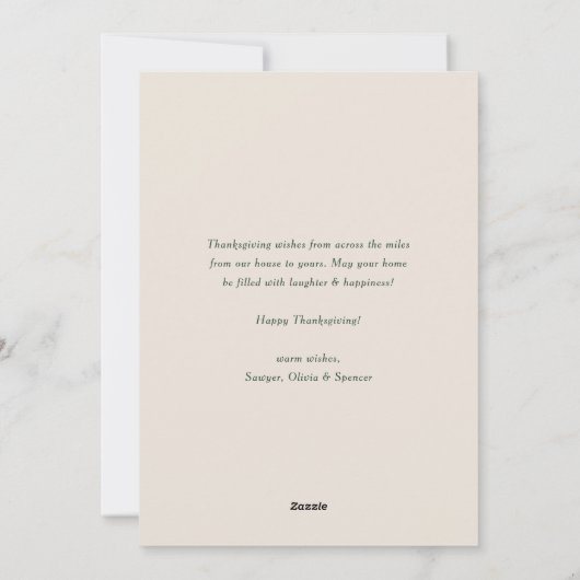 秋の収穫カボチャ幸せな感謝祭の写真 シーズンカード (裏面)