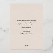 秋の収穫カボチャ模様感謝記念撮影 箔シーズンカード (裏面)