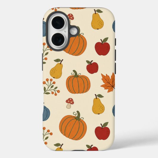 秋の収穫カボチャ フルーツ柄ケース Case-Mate iPhoneケース (裏面)