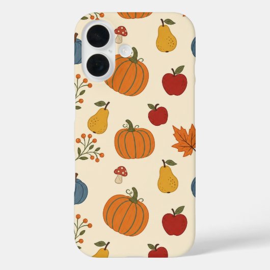 秋の収穫カボチャ フルーツ柄ケース Case-Mate iPhoneケース (裏面)