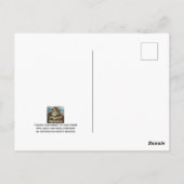 秋の収穫コーンレッドキツネラクーンウォーターカラーアート ポストカード (裏面)