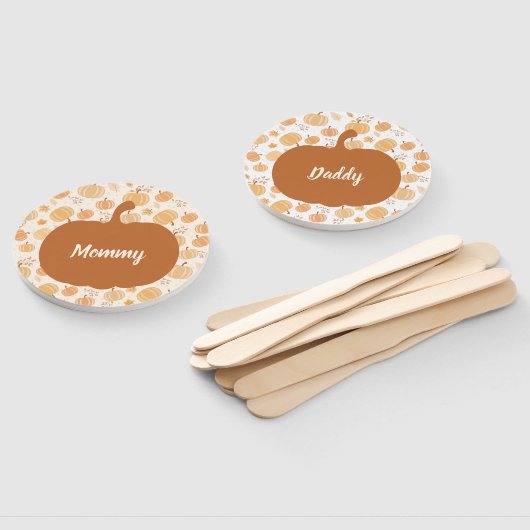 秋の収穫パンプキンパステルベビーシャワーゲーム ハンドファン (組立なし)