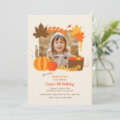 秋の収穫フォト 招待状 (スタンド正面)