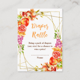 秋の収穫ベイビーシャワーディーパーラッフル エンクロージャーカード