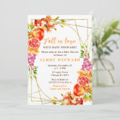 秋の収穫ベイビーシャワー 招待状 (スタンド正面)