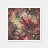 秋の収穫ワインアルコールインクデカップージ紙 スタンダードカクテルナプキン (正面)