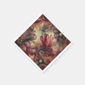 秋の収穫ワインアルコールインクデカップージ紙 スタンダードカクテルナプキン (角)