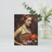 秋の収穫女神はがき ポストカード (スタンド正面)