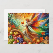 秋の収穫妖精 ポストカード (正面/裏面)