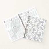 秋の収穫家パーソナライズされた族レシピ本 ノートブック (内部)