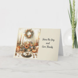 秋の収穫幸せな感謝祭 シーズンカード