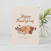 秋の収穫感謝祭のホリデーカード シーズンカード (スタンド正面)