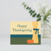 秋の収穫感謝祭はがき シーズンポストカード (スタンド正面)