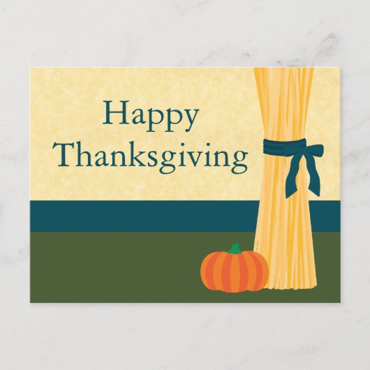 秋の収穫感謝祭はがき シーズンポストカード (正面)