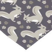 秋の収穫感謝祭グレーのリス ショートテーブルランナー (コーナー)