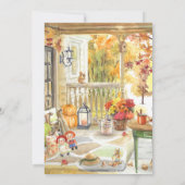 秋の収穫感謝祭ディナーパーティー 招待状 (裏面)