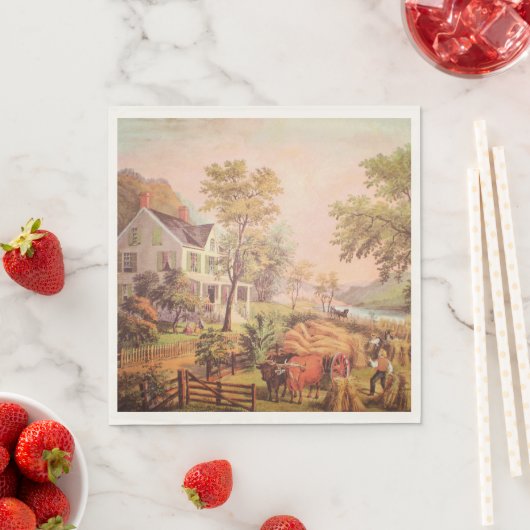 秋の収穫感謝祭ナプキン スタンダードランチョンナプキン (インサイチュ)