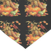 秋の収穫感謝祭ブラックテーブルランナー ロングテーブルランナー (コーナー)