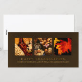 秋の収穫感謝祭恵みフォトカード シーズンカード (正面/裏面)