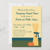 秋の収穫感謝祭招待状 招待状 (正面)