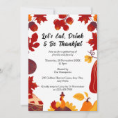 秋の収穫感謝祭 招待状 (正面)