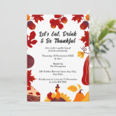 秋の収穫感謝祭 招待状 (スタンド正面)