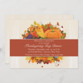 秋の収穫招待状 招待状 (正面/裏面)