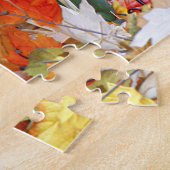 秋の収穫期に訪れる感謝祭のラグドール ジグソーパズル (側面)