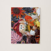 秋の収穫期に訪れる感謝祭のラグドール ジグソーパズル (縦)