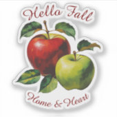 秋の収穫果実芸術とカスタム文字シール シール (正面)