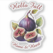 秋の収穫果実芸術とカスタム文字シール シール (正面)