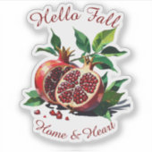 秋の収穫果実芸術とカスタム文字シール シール (正面)