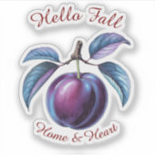 秋の収穫果実芸術とカスタム文字シール シール (正面)