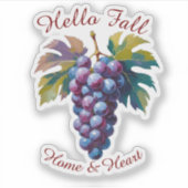 秋の収穫果実芸術とカスタム文字シール シール (正面)