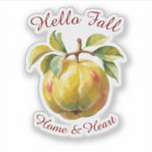 秋の収穫果実芸術とカスタム文字シール シール (正面)