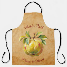 秋の収穫果実芸術とカスタム文字 エプロン
